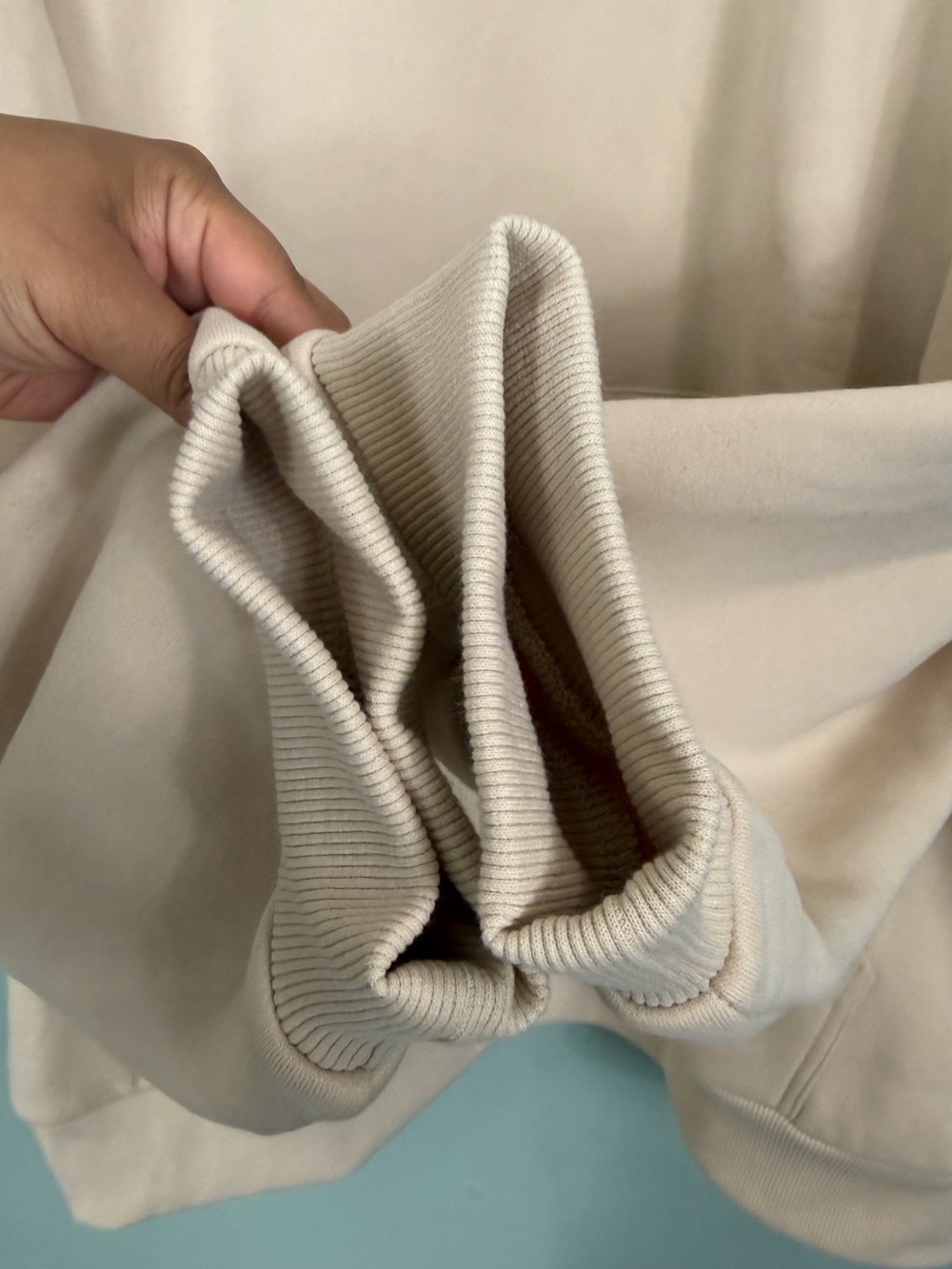 Comfrt Hoodie Beige Cream Size 3XL Pullover Extra Soft Heavy Thick - Picture 6 of 7